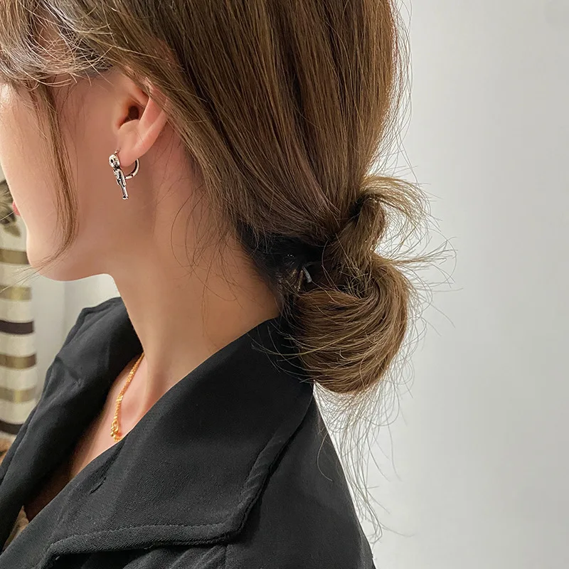 Серебряные креативные дизайнерские серьги в стиле ретро форме Alien Fuyuan