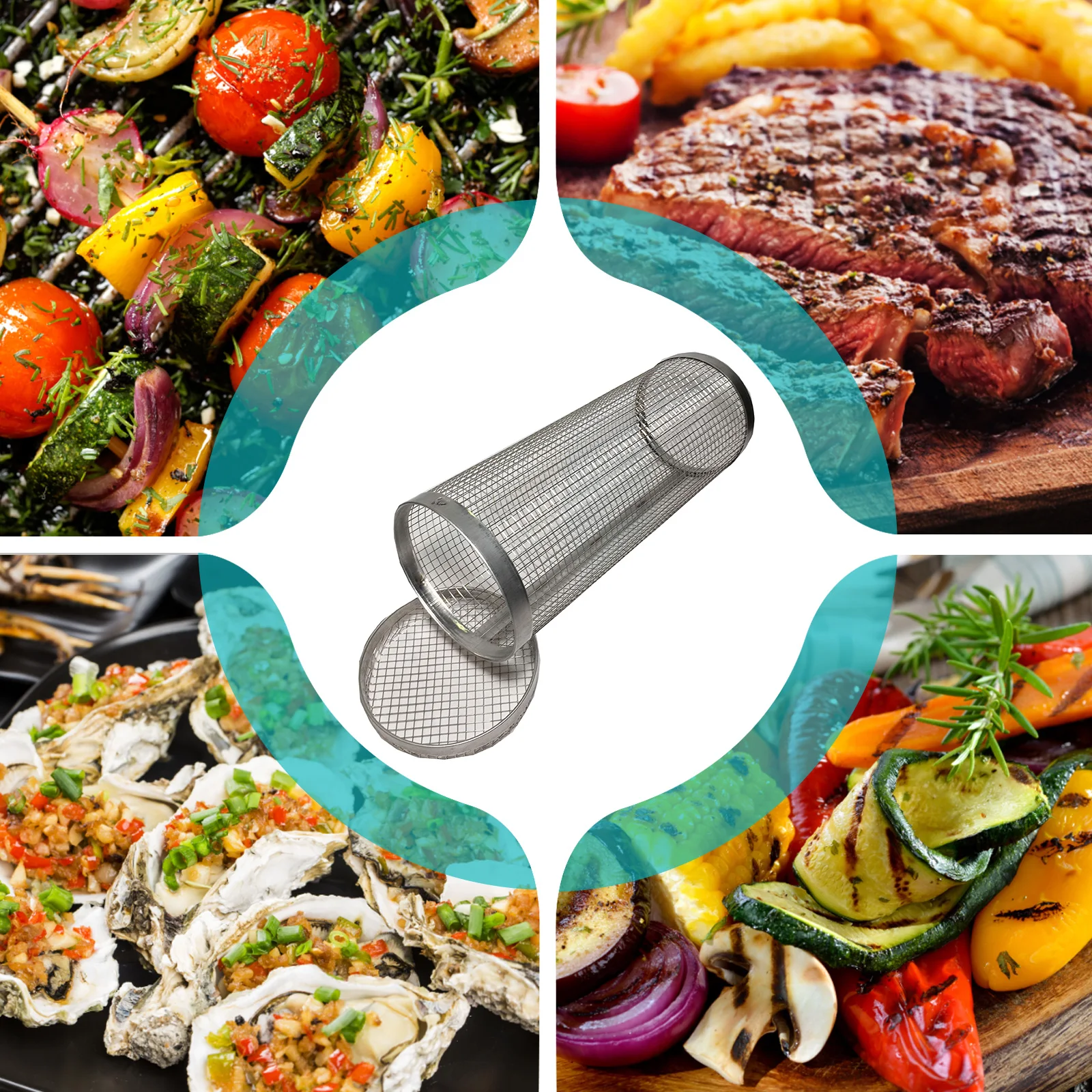 APWIKOGER Корзина Для Гриля Барбекю Экологически Чистая Сетка Из Нержавеющей Стали