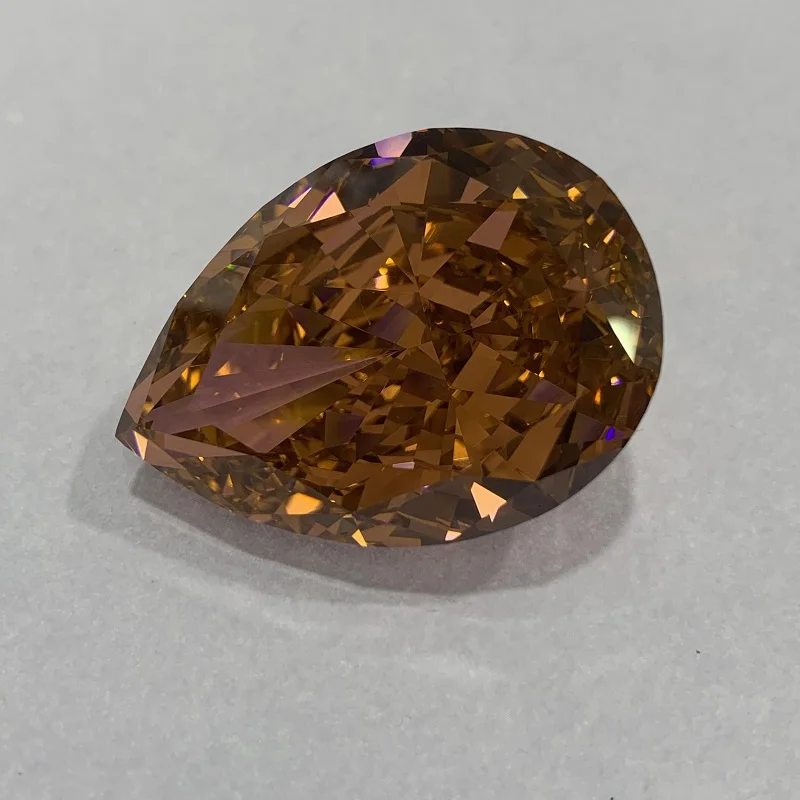 Ruif ручной работы большой размер 47x34 мм экспозиция груша дробленый лед Цирконий Padpaladcha цвет тонкий драгоценный камень для дисплея