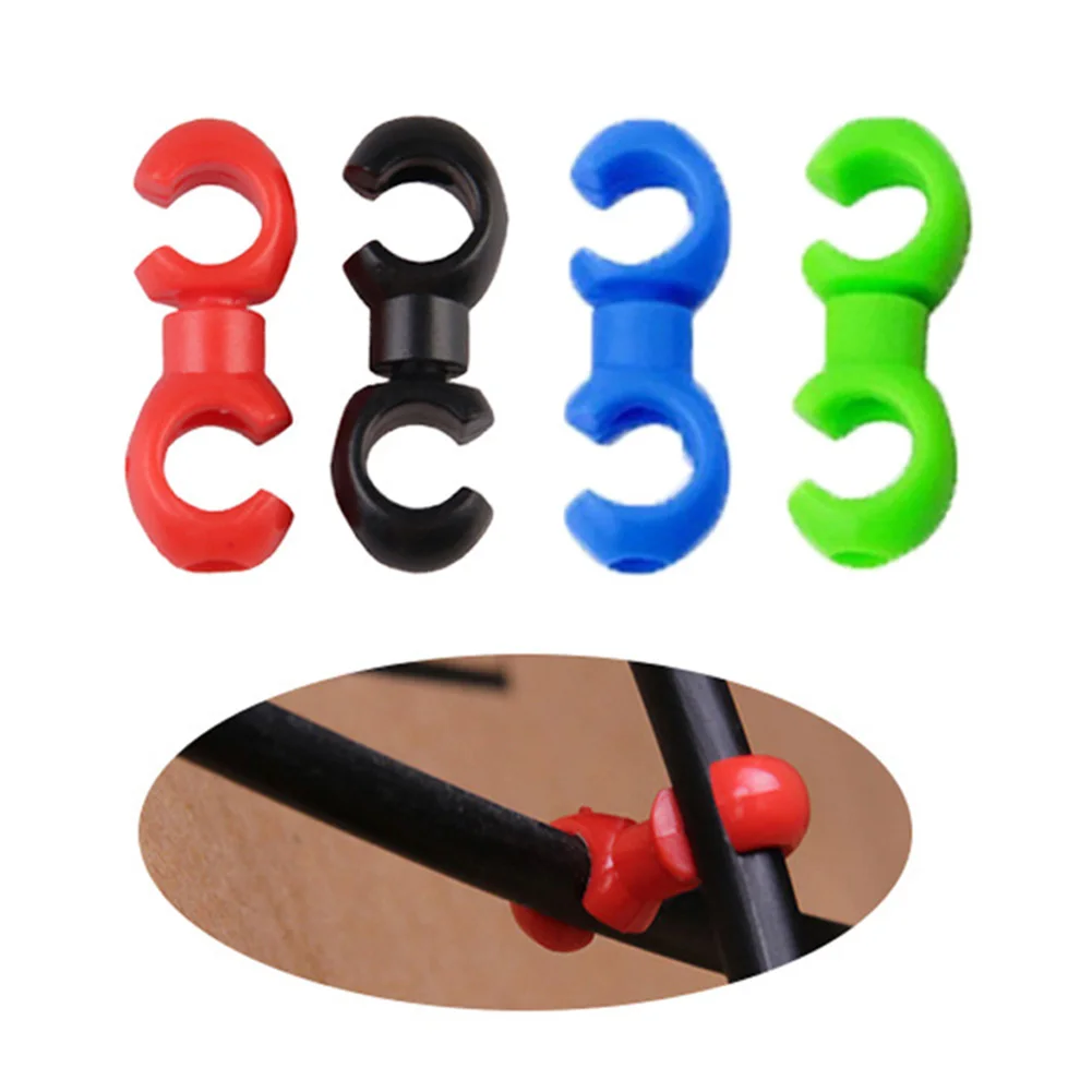 

10pcs Bicycle MTB Brake Cable S Style Clips Rotating Buckle Hose Guide MTB Bike Cross Line Hook Tidy Clip Ring Clasp Cycling