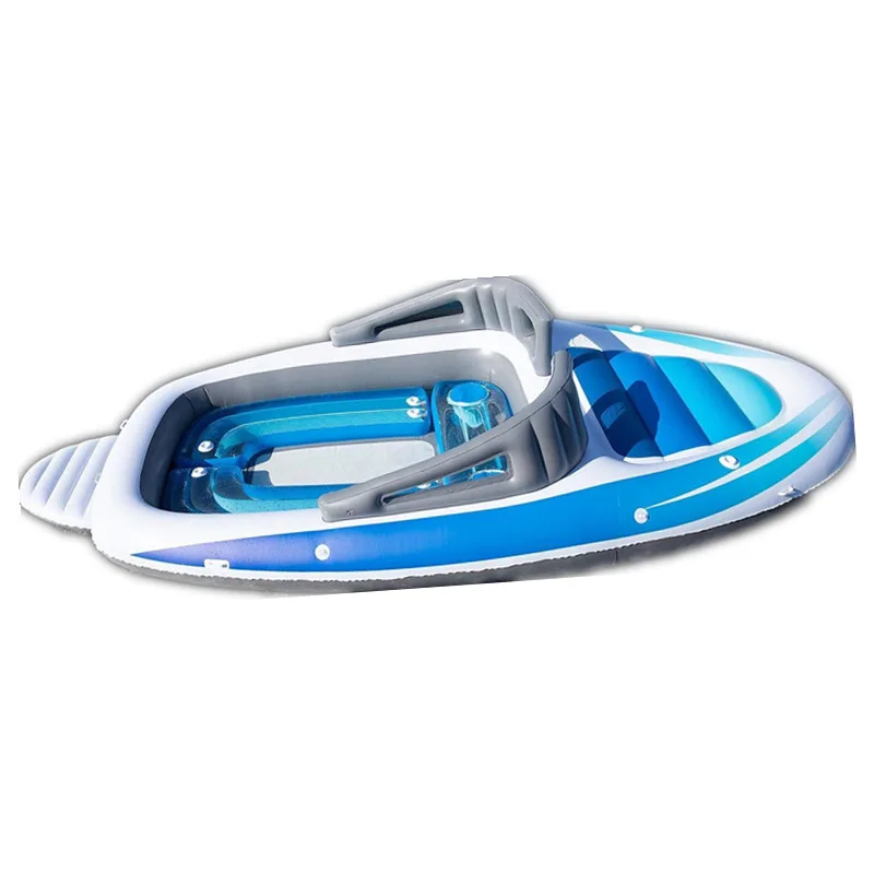 

Customized Huge 6 Person Inflatable Bay Breeze Boat Island for Water Party 600cm 300pcs will return back sample fee