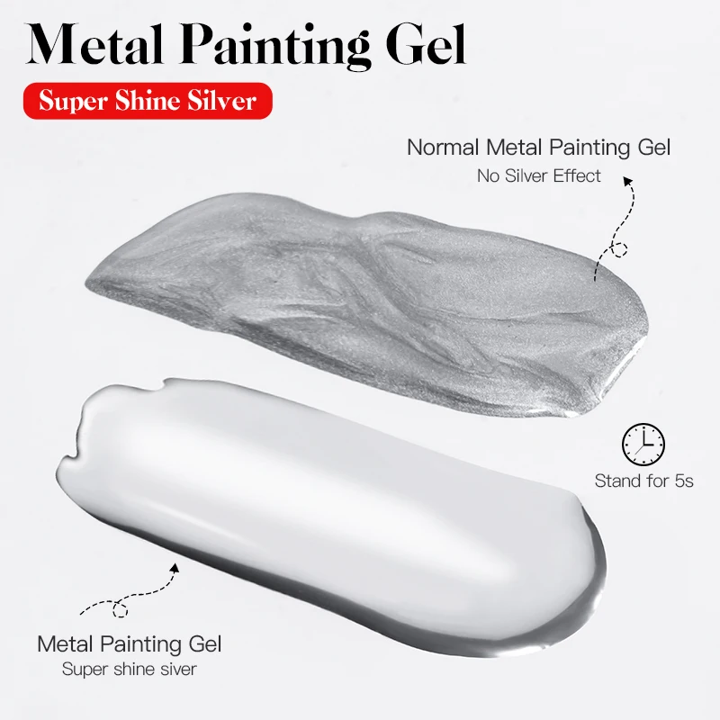 MEET ACROSS 7 мл металлическая роспись Гель-лак для ногтей зеркальный эффект