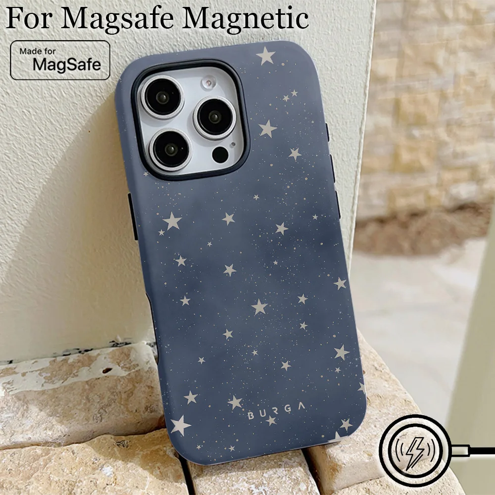 Чехол для телефона North Star Fashion BURGA iPhone 16 15 14 13 12 11 Pro Max Plus роскошная магнитная