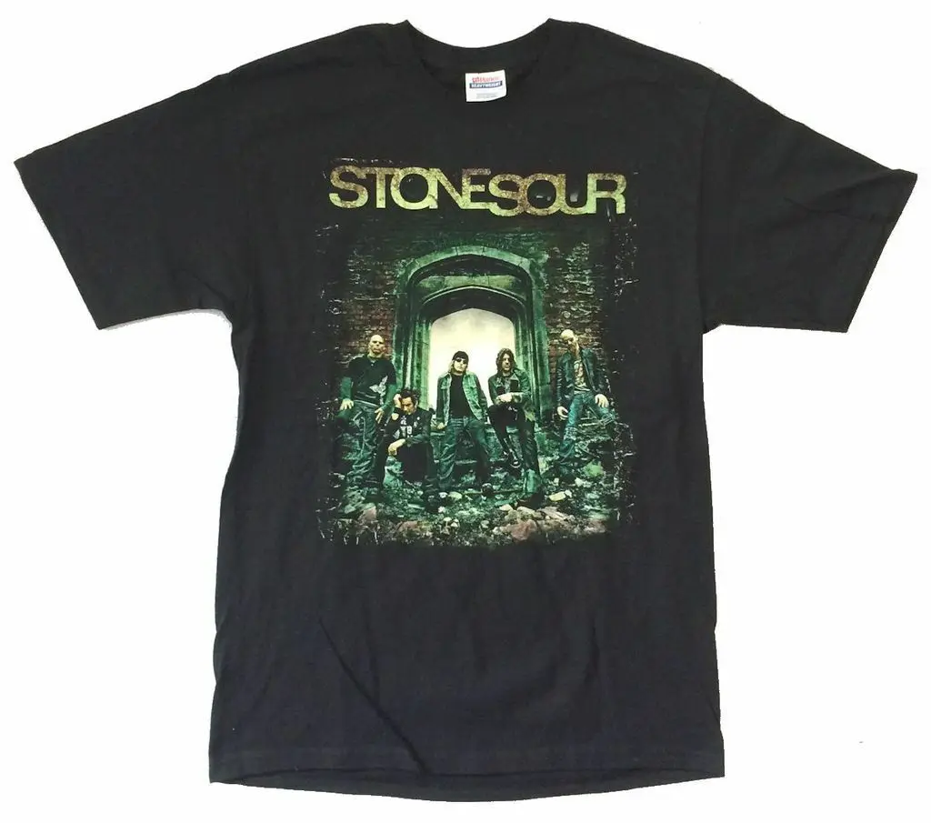 

Stone Sour Photo Pic Band Group Logo Black T Shirt New Slipknot Corey