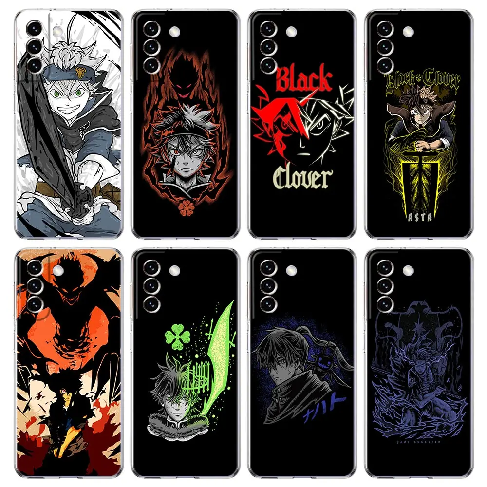 

Black Clover Asta Anime Phone Case For Samsung Galaxy S22 5G S20 Ultra S21 FE 5G S10E S9 S8 S10 Plus Note 20 10 Soft Clear Cover