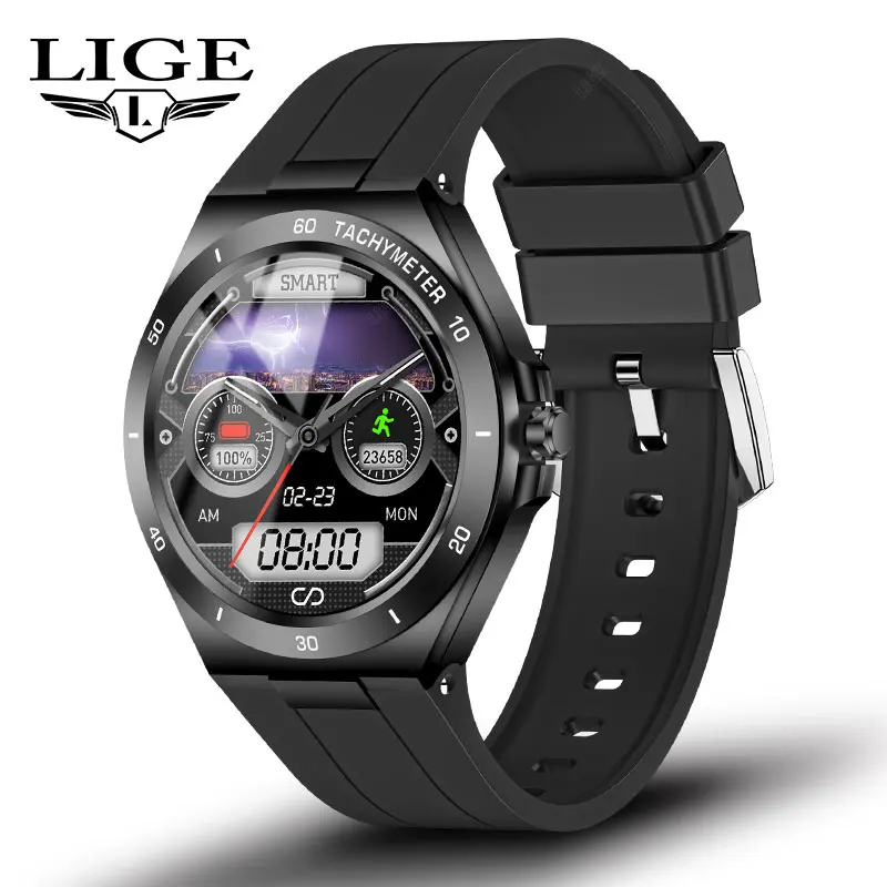 

Смарт-часы LIGE ECG мужские с функцией измерения давления и кислорода