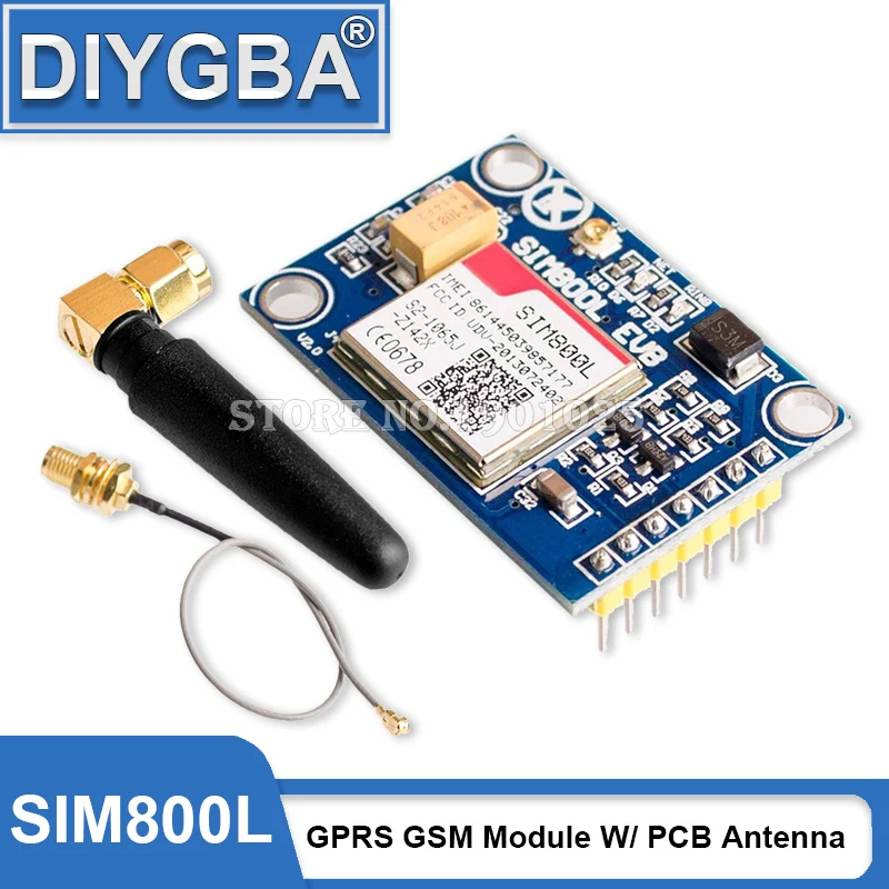 FDKJGECF 1 шт. SIM800L SIM800 GPRS GSM модуль с антенной PCB SIM-плата четырехдиапазонный для Arduino красный/синий Sim800L с антенной