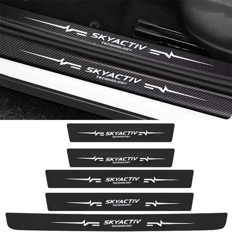 

4 шт. защитные наклейки на порог двери автомобиля, водонепроницаемые наклейки для Mazda SKYACITV CX9 Atenza 2 3 MS 6 CX5 RX8 CX3 Miata