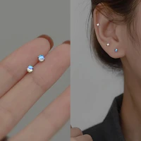 free shipping aurora small stud earrings for women light luxury charming moonstone exquisite jewelry 2022 new student gifts