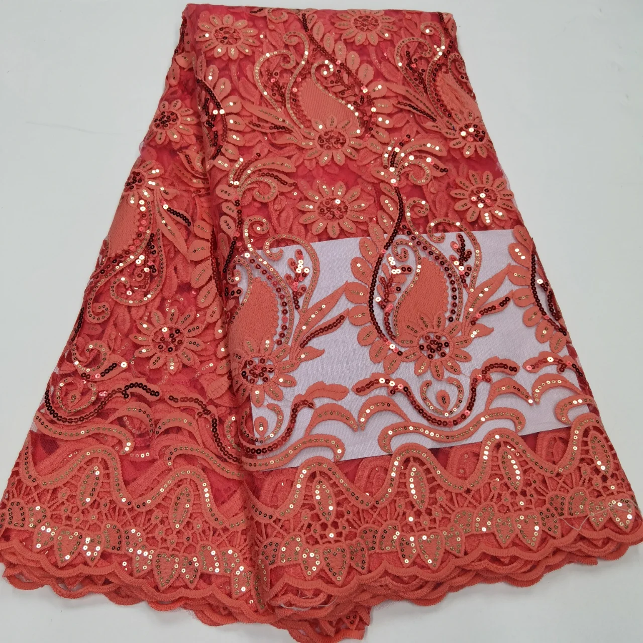 

Африканская французская 3D Тюлевая кружевная ткань 2022, высококачественное кружево с блестками, нигерийские кружевные ткани для свадебного ...