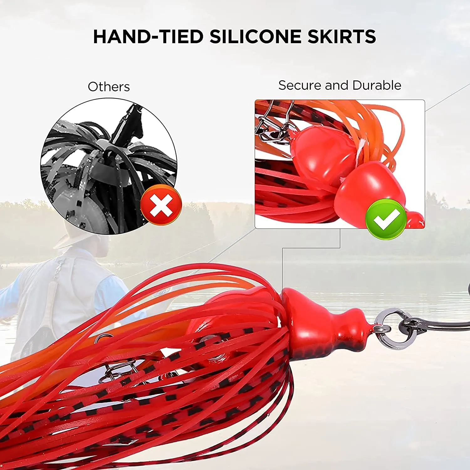 6 шт. рыболовные приманки Спиннер для плавания переворачивающиеся крючки