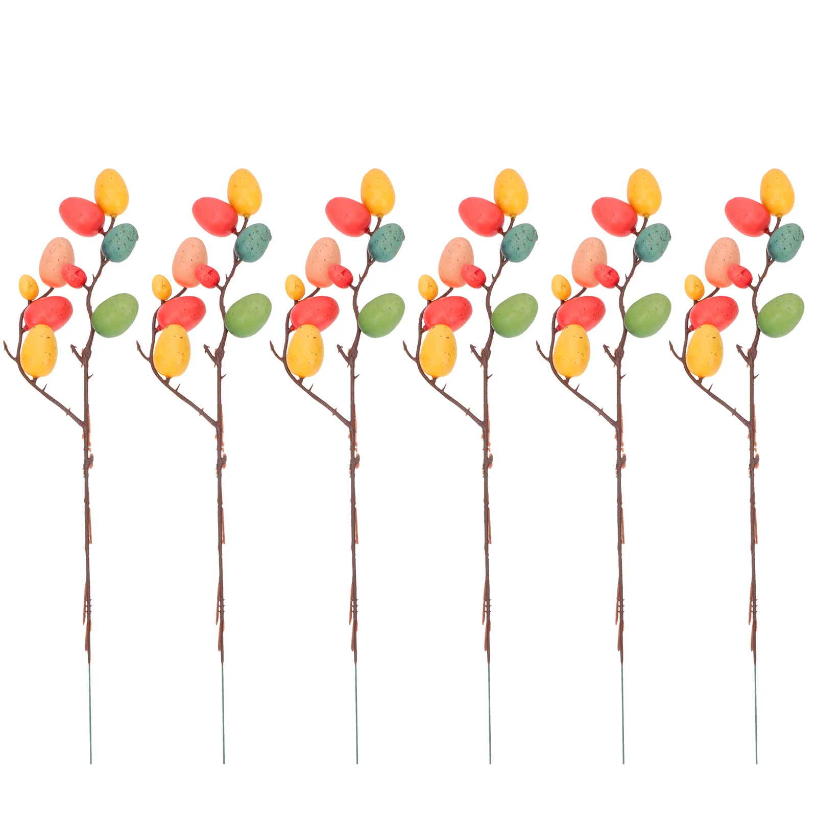 

6pcs Scene Props Delicate Artificial Branches Party Egg Cuttings for Decor