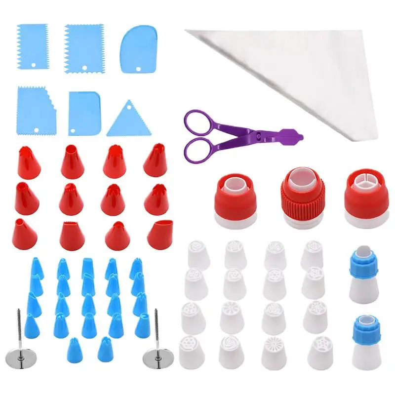 

Cake Nozzle Set 65 Pcs Cake Making Kit Cake Decorating Supplies With Tips And Pastry Bags For Cookie Icing Cakes Cupcakes