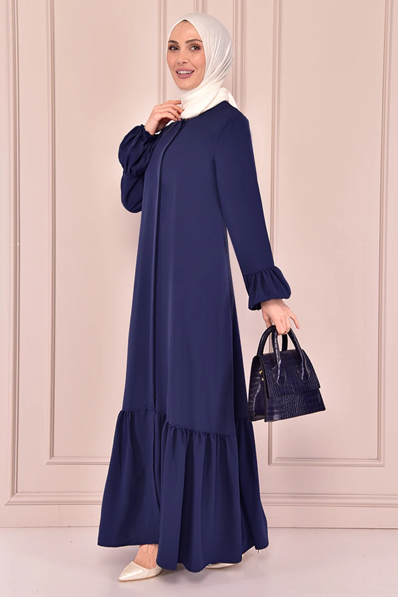 

Buttoned Up Dress Navy blue CAS12202