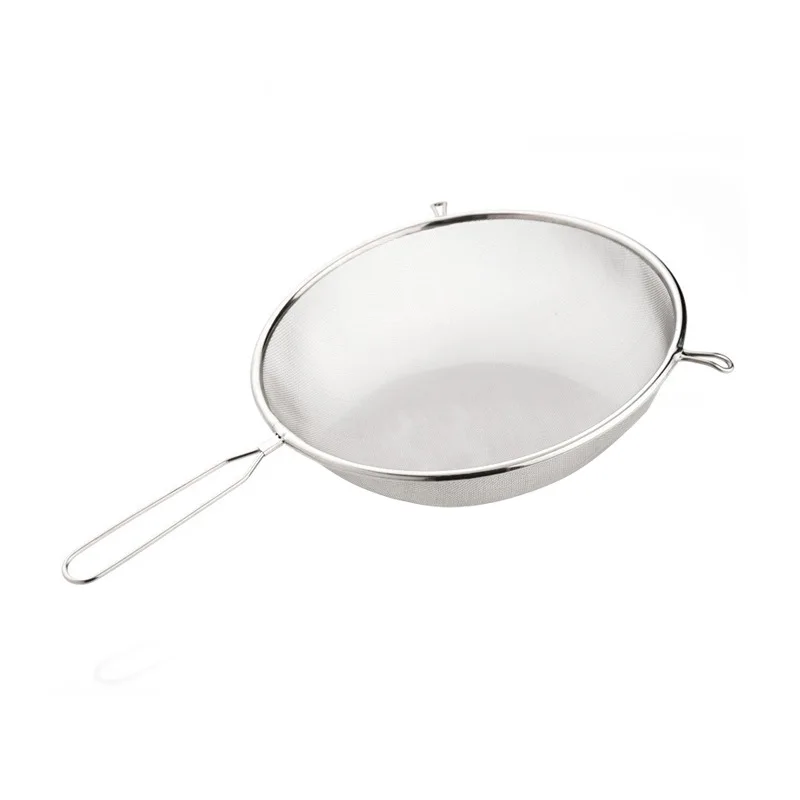 сталь, d=200, h=70, l=425, металл, черный. дуршлаг - сито (19579). сталь 20см с ручкой. сито-дуршлаг setaccio, диам. 5.