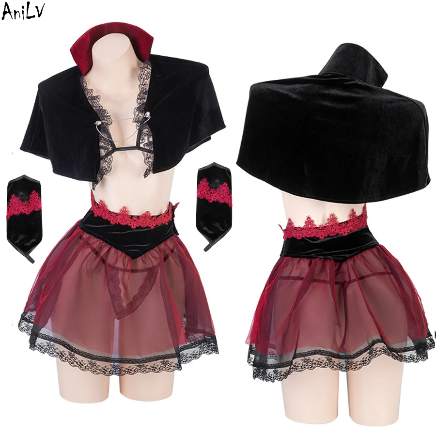 

AniLV Women Retro Medieval Gothic Uniform Vampire Outfit Cosplay Costume