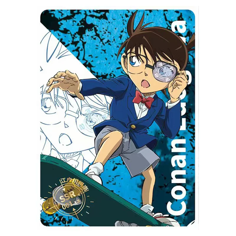 Оригинальные Карты детектива Conan аниме Kayou SSP Kudou Shinichi Бронзирующая коллекция Flash