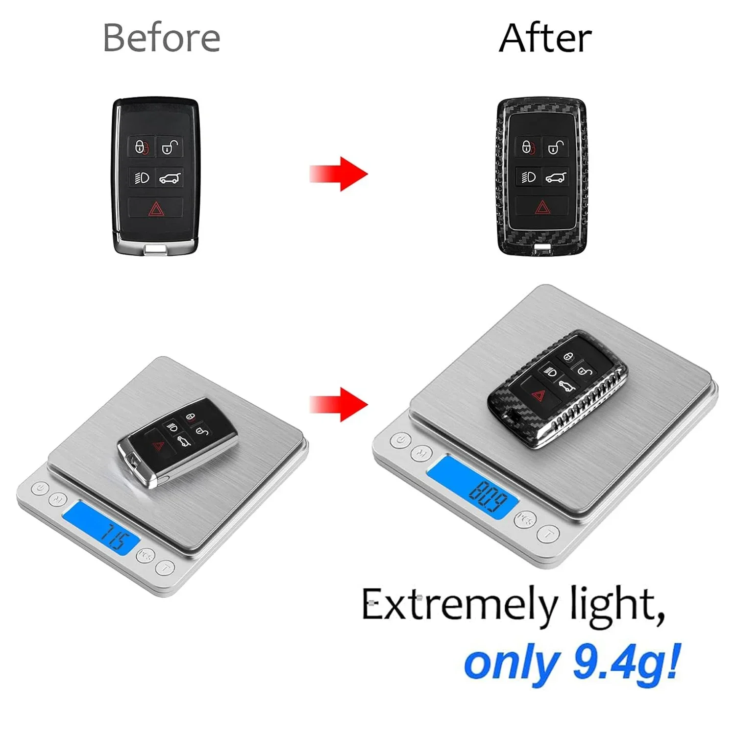 Чехол для ключей Land Rover защитный чехол из углеродного волокна Range Defender 110S Dsicovery Vogue