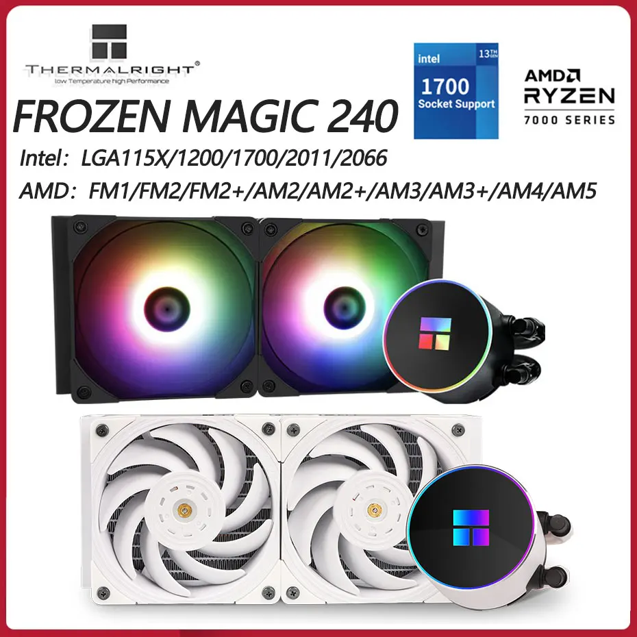 

Thermalright Frozen Magic 240 SCENIC White ARGB радиатор водяного охлаждения 5 в вентилятор процессора для LGA1200 1700 115x AM4 AM5