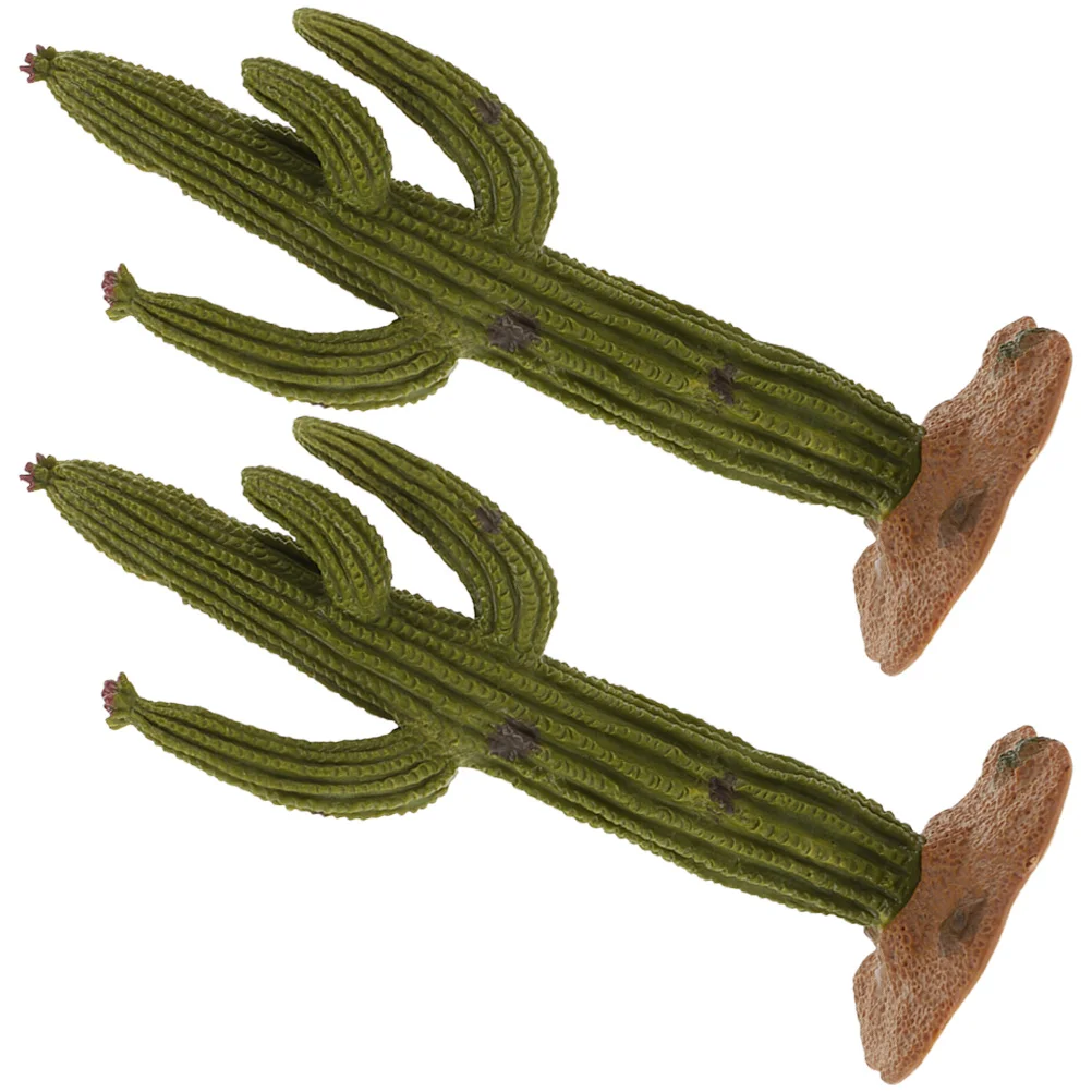 

2pcs Cactus Model Decor Artificial Cactus Ornament Fake Cactus Artificial Decors