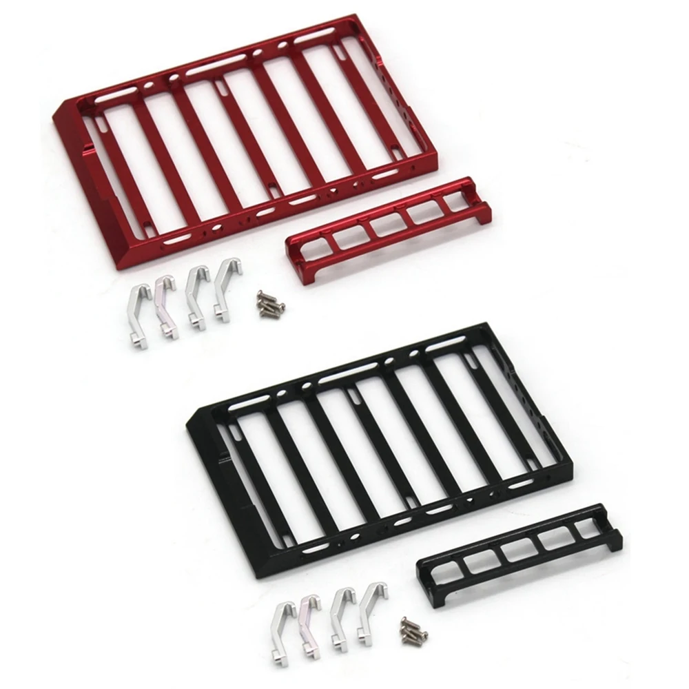 

Металлический багажник на крышу, поднос для багажа с боковой лестницей для Kyosho Mini-Z 4X4 Jimny 1/18, обновленные детали для радиоуправляемого гусеничного автомобиля, 2