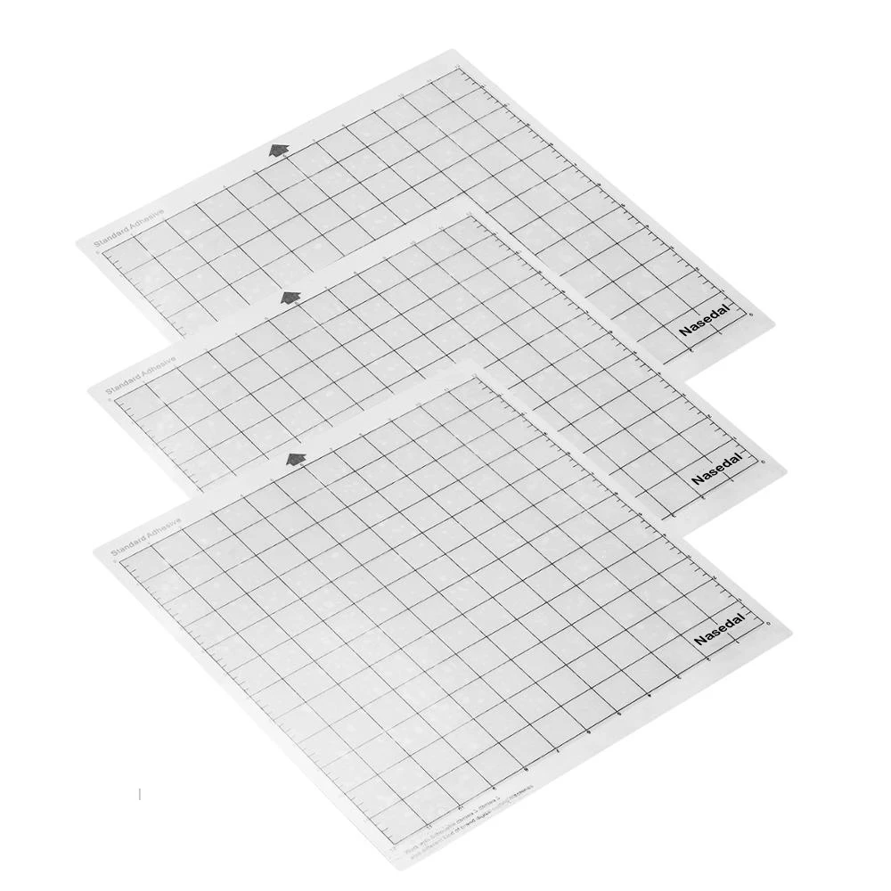 3Pcs-12Pcs Replacement Cutting Mat Transparent Adhesive with Measuring Grid 12*12-Inch for Silhouette Cameo Plotter Machine - купить по