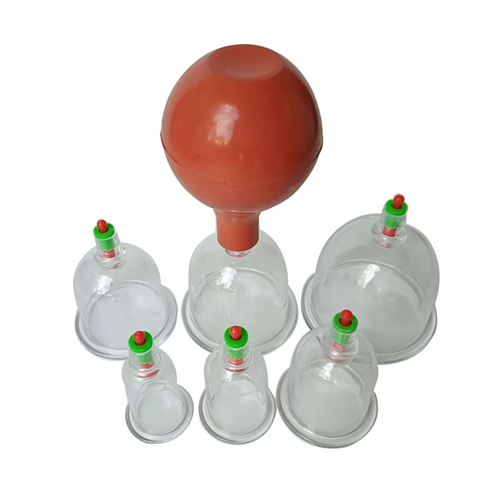 

1 Set Cupping Sets with Rubber Body Vacuum Cupping Device Relax Cupping Set for Muscle Nerve Cellulite Joint