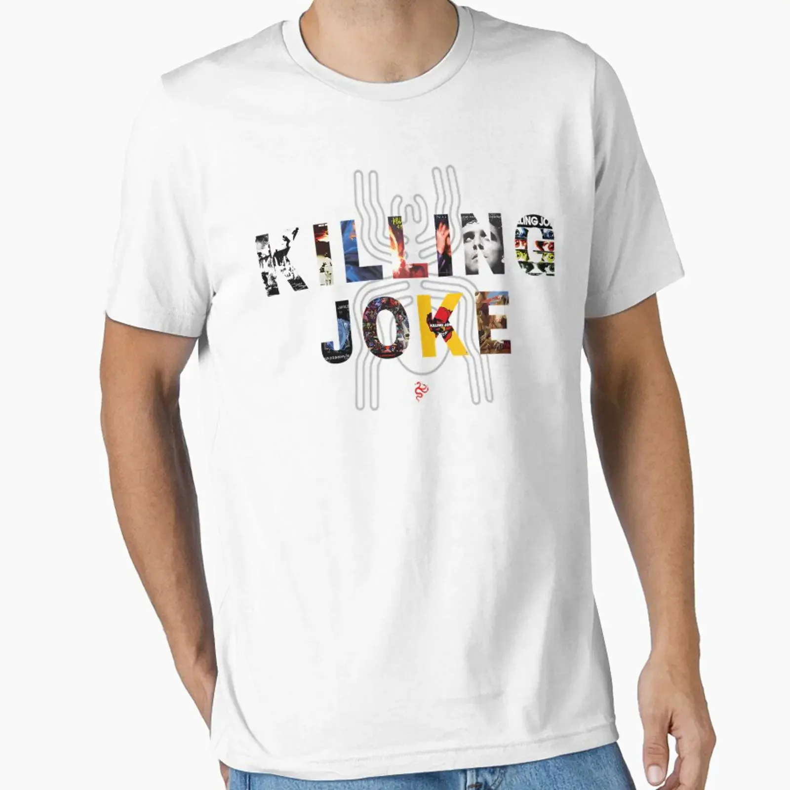 Фото Футболка Kill ing Jokes Band Iconic Albums Design Nazca Spider Essential, винтажная, с эффектом потертости, для повседневной носки, мягкая, унисекс №1