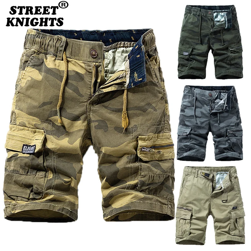 

2023 New Summer Men Cotton Cargo Camouflage Shorts Men Clothing Casual Breeche Bermuda Beach Jogger Shorts Male Hot Dropshipping