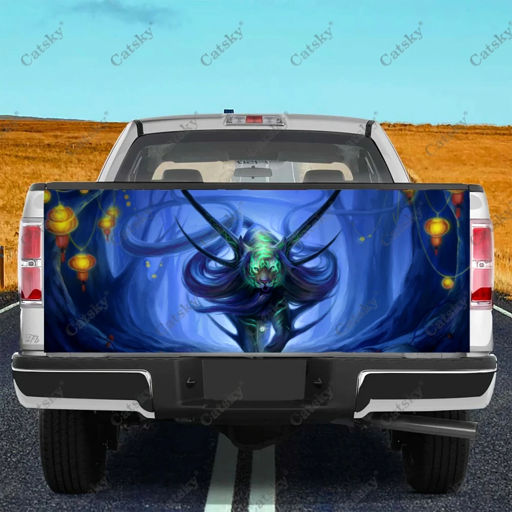 

Виниловая наклейка на заднюю дверь грузовика с изображением фантазийных животных, наклейка с рисунком высокой четкости, подходит для пикапов и грузовиков, устойчива к атмосферным воздействиям