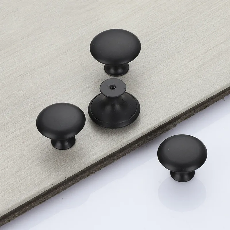 stainless steel simple wardrobe round drawer handle European-style mushroom-shaped porcelain white and black single hole | Обустройство