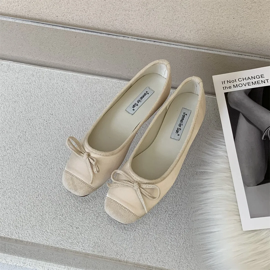 Designer Women Shoes Flats Shoes Women Korean Style Summer Mixed Colors Bean Shoes Ladies Shoes Mary Jane Shoes Zapatos De Mujer