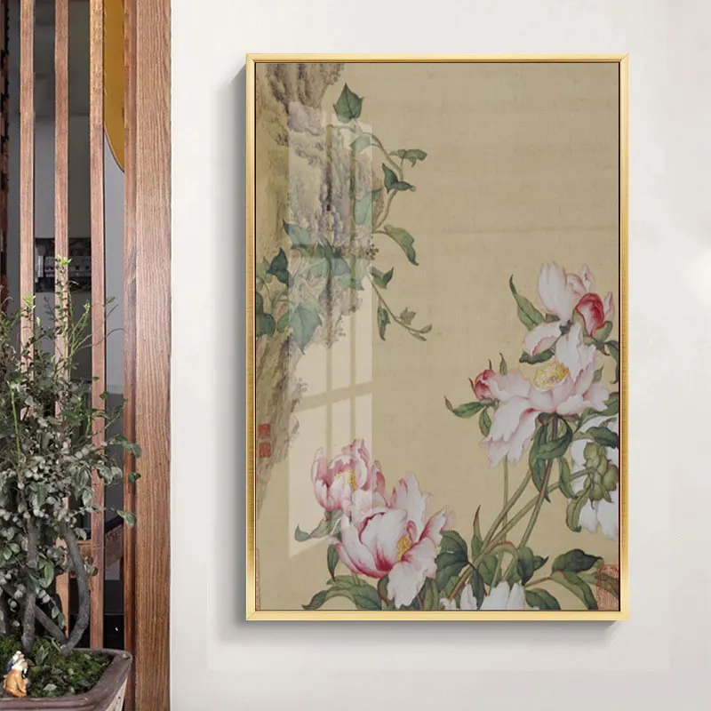 

Chinese Style Flower Birds Vintage Print Art Canvas Poster For Living Room Decoration Home Wall Picture