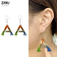 zxmj game ark survival evolved earrings a type personality earrings for women fashion gradient color earrings hot jewelry gift