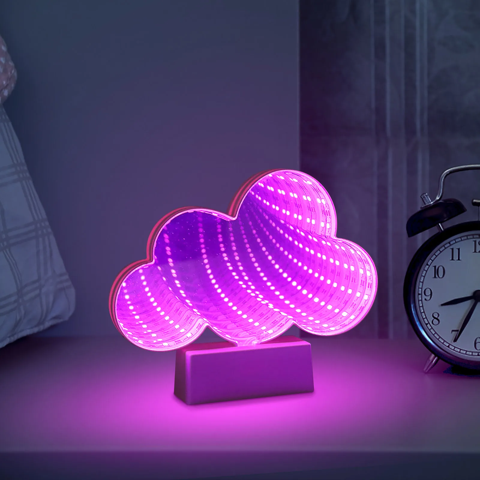 Светодиодный ночник 3D настольное украшение двусторонняя зеркальная лампа для