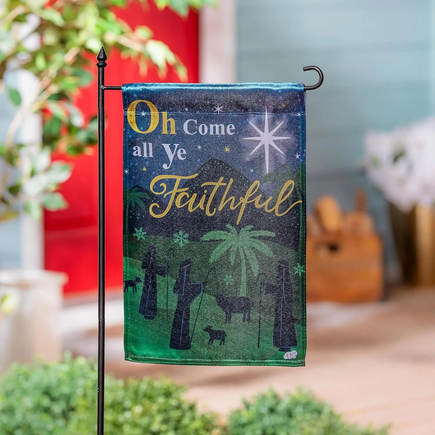 Вечнозеленый флаг для новорожденных короля двусторонние флаги приветственного