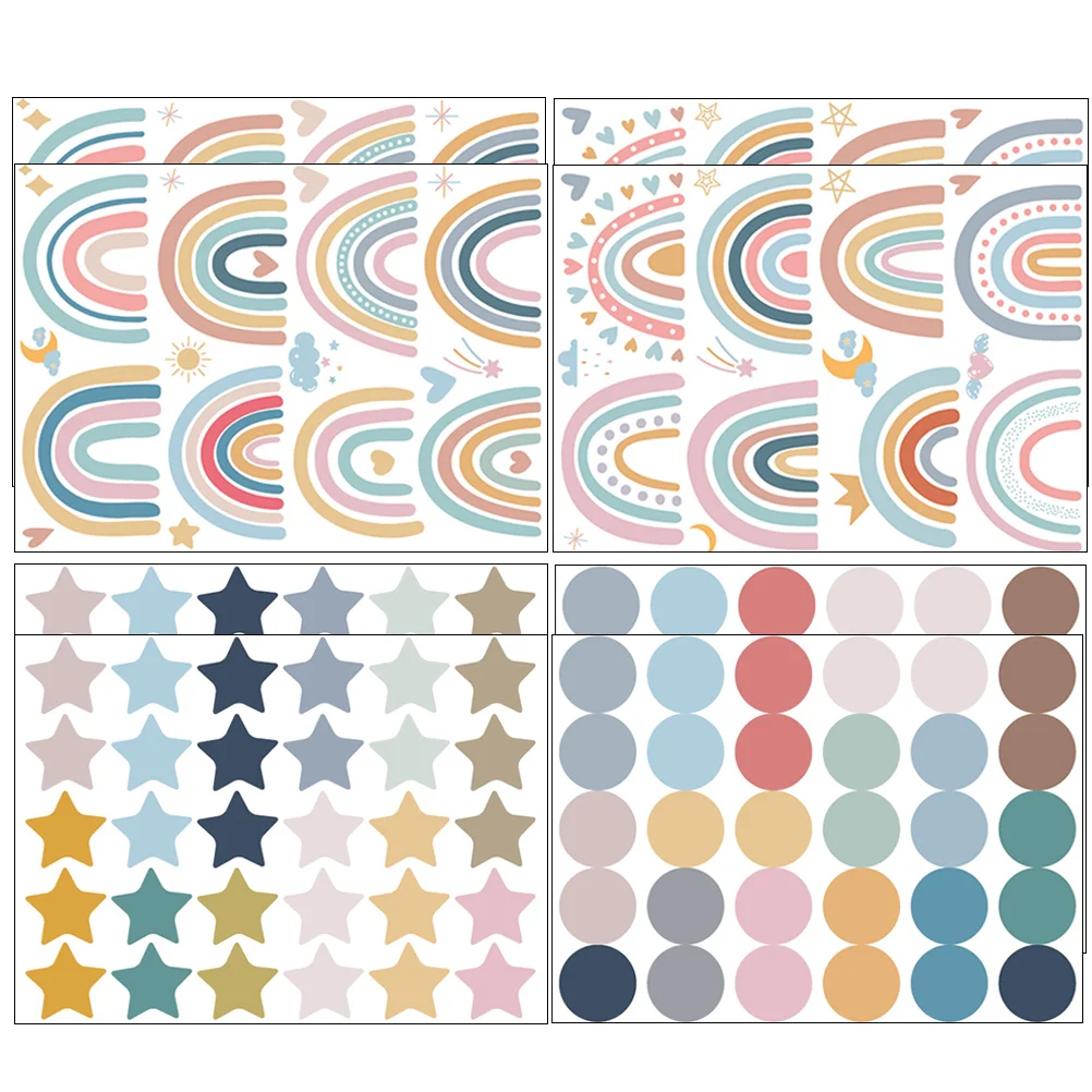 

2 Sets Of Living Room Wall Decorative Rainbow Pattern Wall Stickers Rainbow Stickers Rainbow Wall Decor Wall Decals