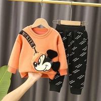 boys suit 2022 spring and autumn new suit childrens autumn long sleeved top trousers two piece set kids clothes boys