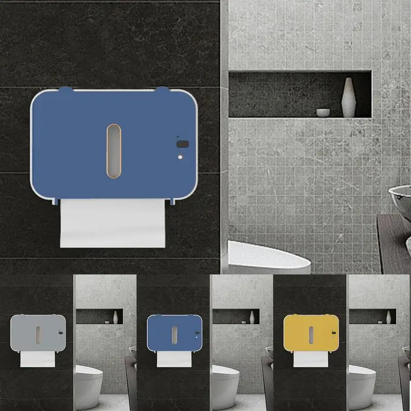 

Настенный держатель для салфеток, водонепроницаемый сенсорный держатель для салфеток с крышкой, умный держатель для туалетной бумаги для д...