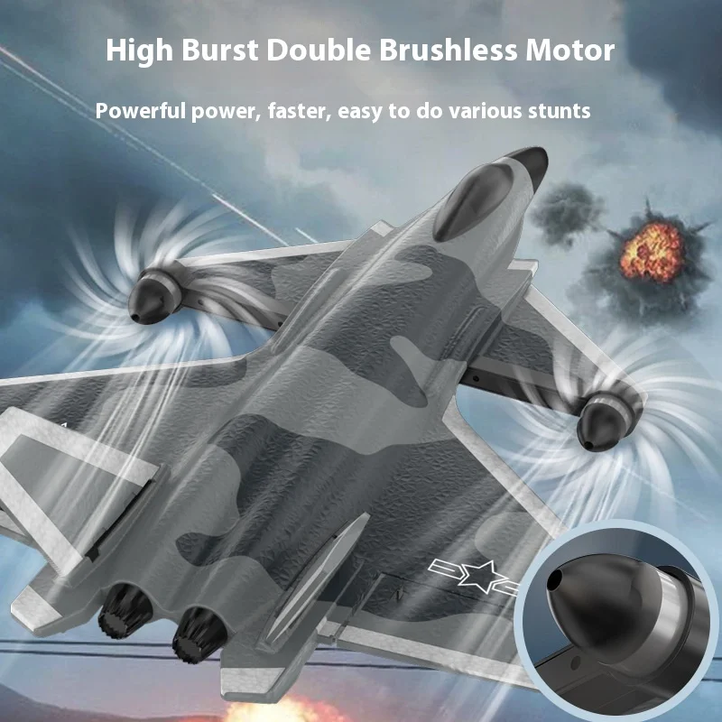 Новый радиоуправляемый самолет Kf700 6-канальный бесщеточный истребитель с