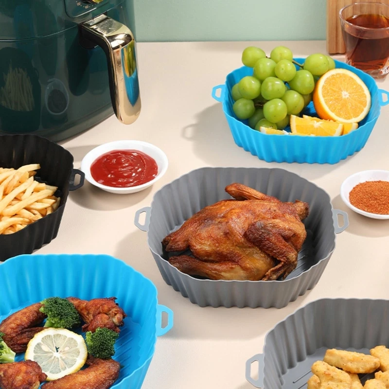 

Силиконовые корзины, многоугольные антипригарные, для пищевых продуктов, многоразовые кухонные принадлежности для фритюрницы для пригото...