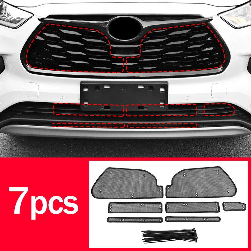 

Металлическая Защитная Сетка Для Радиатора Toyota Highlander XU70 Kluger 2020-2024, Внешний Аксессуар Для Автомобиля