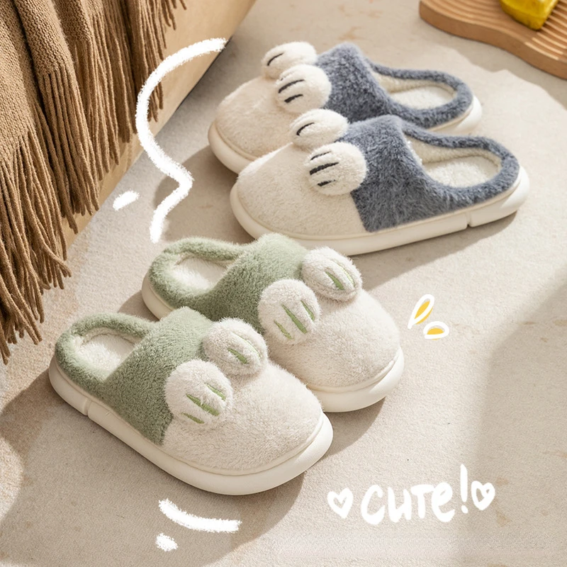 Женские тапочки с кошачьими лапами