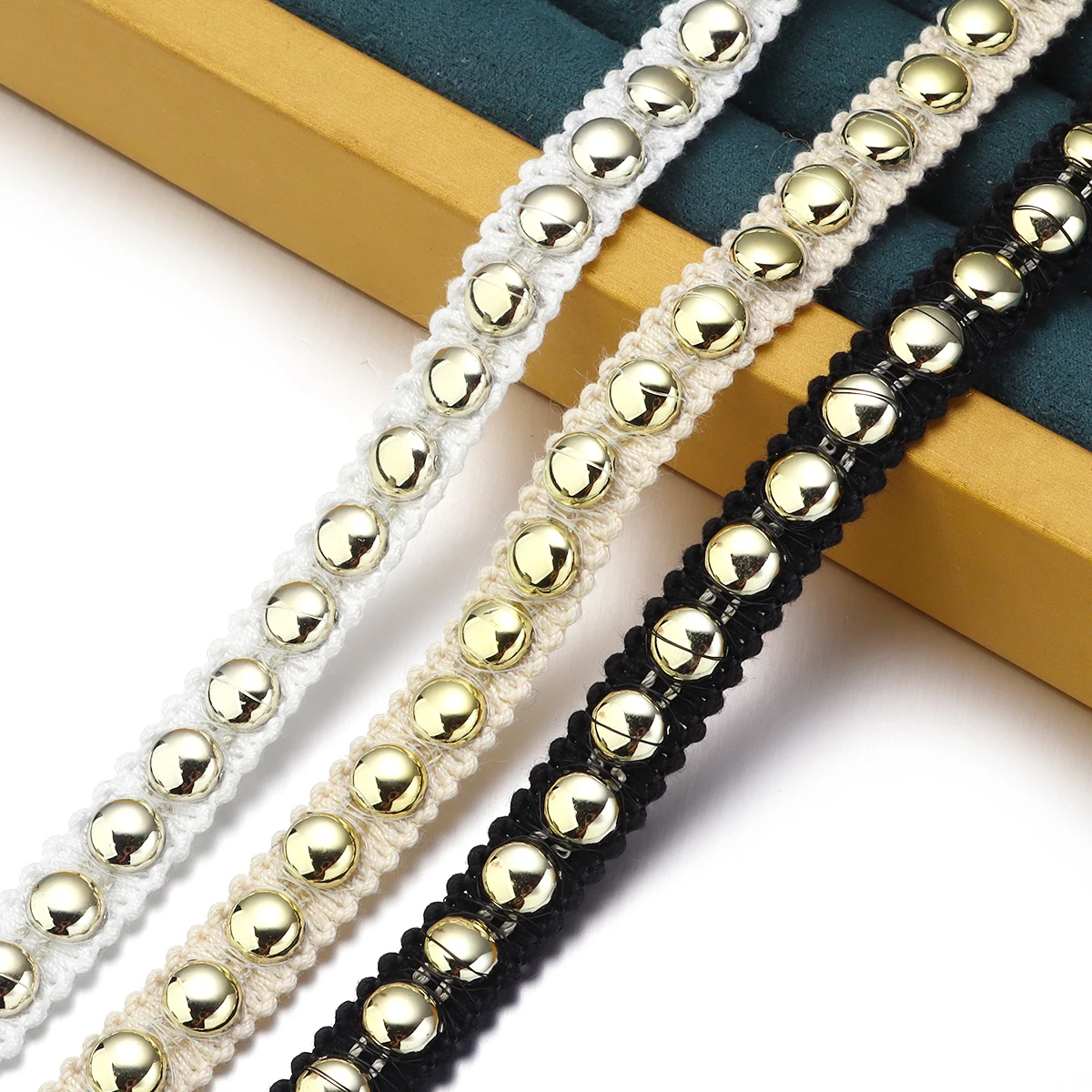 2 ярда полиэстер маленькая ароматная ветровая бусина для ногтей кружевная тканая