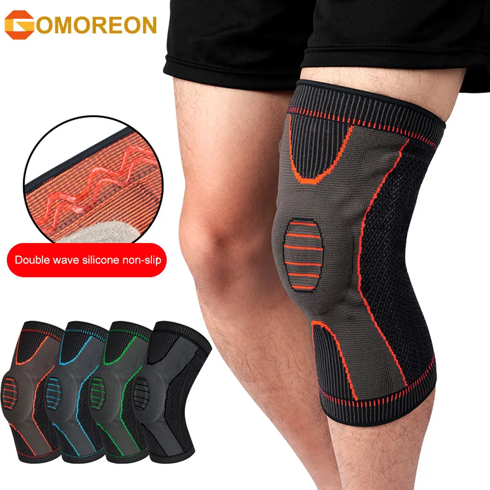 

1PC Knee Brace Compression Sleeve Wraps Patella Stabilizer with Silicone Gel Spring Support,for Meniscus Tear Arthritis Running