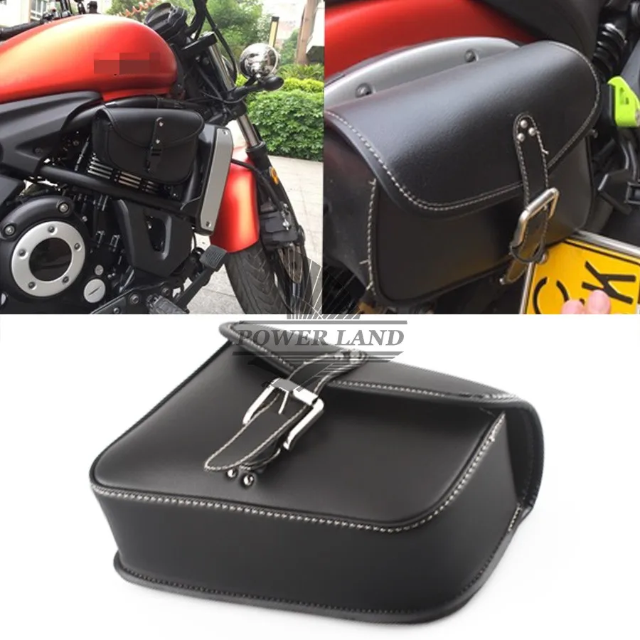 

Free Shipping New Black PU Leather Motorcycle Luggage Right side Saddle Bags Rider Motorbike Panniers For Harley Sportster 883