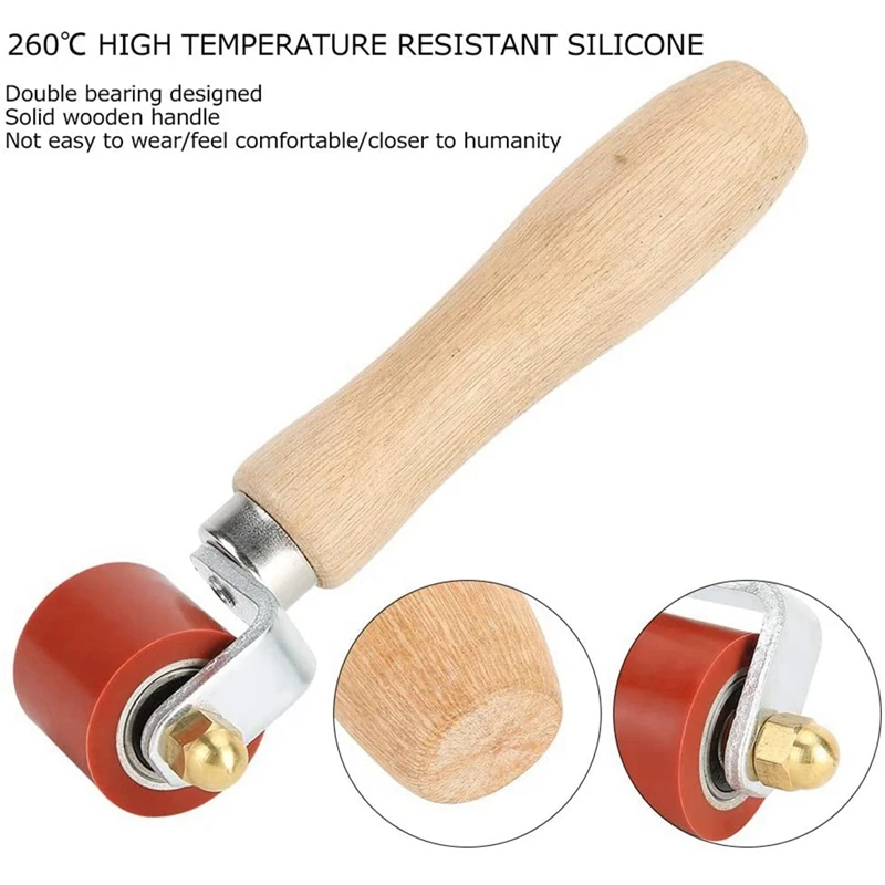 2X Ручной нажимной ролик 28 мм силиконовый для ПВХ/TPO/EPDM кровельных инструментов