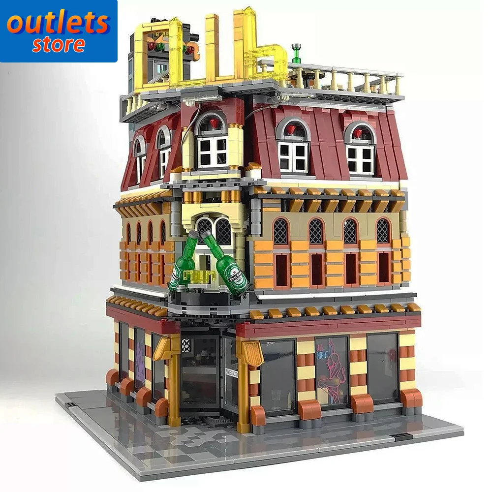 

Creative Expert Nihong Nightclub Bar Club Street View SD6991 Moc Ideas Architecture Building Blocks Brick Model Kids Toy 2488Pcs