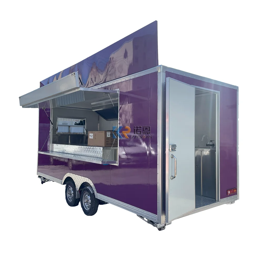 

Food Truck Trail Mobile Bbq Cart Burger Trailer Fully Equipped Ice Cream Coffee Fast Food Truck For Sale
