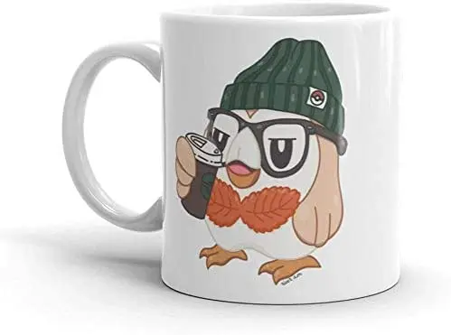 

Кофейная кружка, осенняя хипстерская кружка Rowlet, кружка для кофе, дорожная кружка 11 унций